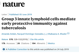Nature| 免疫细胞在结核杆菌感染过程中的作用